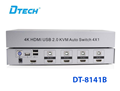 Bộ gộp KVM HDMI USB 4 vào 1 dùng chung màn hình, bàn phím chuột - Dtech DT-8141B