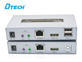 Bộ kéo dài HDMI 4K qua LAN 100M có USB KVM Dtech DT-7051