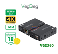 VegGieg V-HD60 - Bộ mở rộng tín hiệu HDMI qua cáp mạng LAN với khoảng cách 60m.