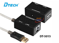 Bộ kéo dài USB 60m qua cáp mạng LAN cho máy in, webcam - Dtech DT-5015