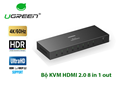 Bộ KVM HDMI 2.0 8 vào 1 ra Ugreen 80963 - Giải pháp điều khiển nhiều máy tính, Hỗ Trợ 4K@60Hz