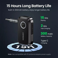 Bộ thu Bluetooth 5.3 ô tô Ugreen 90748 | Thiết bị nhận âm thanh AUX, gọi rảnh tay cho xe hơi