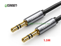 Cáp Audio 3.5mm dài 1.5M Ugreen 10734 chính hãng, đầu mạ vàng 24K