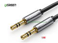 Cáp Audio 3.5mm dài 1M Ugreen 10733 chính hãng, đầu mạ vàng 24K