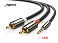 Cáp Audio 3.5mm ra 2 đầu RCA dài 1.5M Ugreen 10583