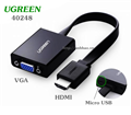 Cáp chuyển đổi HDMI sang VGA + Audio Ugreen 40248 chính hãng