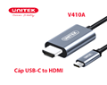 Cáp chuyển đổi USB-C sang HDMI Unitek V410A - Giải pháp kết nối 4K@60Hz mượt mà