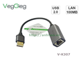 Cáp chuyển đổi USB to Lan 2.0 VegGieg V-K307 chính hãng