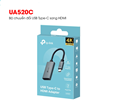 Cáp chuyển đổi USB Type-C sang HDMI UA520C - Độ phân giải 4K@60Hz sắc nét, tương thích đa thiết bị