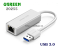 Cáp chuyển USB 3.0 to Lan 10/100/1000Mbps Ugreen 20255 chính hãng