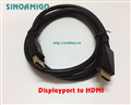 Cáp Displayport to HDMI dài 1.5M SINOAMIGO SN-82002 chính hãng