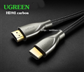 Cáp HDMI 2.0 Carbon dài 1.5M Ugreen 50107, đầu jack cắm mạ vàng, độ phân giải 4K/60MHz