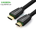 Cáp HDMI 2.0 dài 2M Ugreen 40410 chính hãng, hỗ trợ độ phân giải 2Kx4K @3D