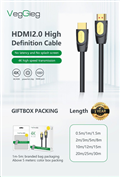 Cáp HDMI 2.0 dài 30M V-H213 VEGGIEG, độ phân giải 4K, 3D/ 30Hz