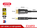 Cáp HDMI 2.0 sợi quang 30m C11072 Unitek chính hãng