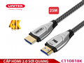 Cáp HDMI 2.0 sợi quang 4K dài 25m Unitek C11081BK cho máy chiếu, tivi