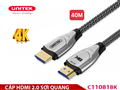 Cáp HDMI 2.0 sợi quang 4K dài 40m Unitek C11081BK cho tivi, máy chiếu