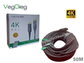 Cáp HDMI 2.0 sợi quang dài 50M V-H716 VegGieg, độ phân giải 4K/60Hz