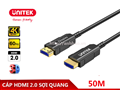 Cáp HDMI 2.0 sợi quang hợp kim kẽm dài 50M Unitek C11072