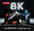 Cáp HDMI 2.1/ 8K dài 10M sợi quang Unitek C11085GY01-10M. Độ phân giải *K@60Hz, 48Gbps