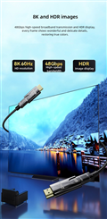 Cáp HDMI 2.1 sợi quang 20m Dtech DT-HOF3020, hỗ trợ 8K 60Hz, 4K 120Hz