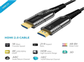 Cáp HDMI 4K, 2.0 sợi quang dài 45M V-H715 VegGieg