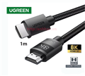 Cáp HDMI 8K dài 1M Ugreen 20178, 8K@60Hz 48Gbps, hỗ trợ HDR eARC