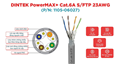 Cáp mạng Cat6A S/FTP chống nhiễu Dintek 1105-06027, hỗ trợ 10Gbps, cuộn 305m