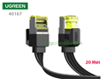 Cáp mạng cat7 đúc máy sợi dẹt dài 20M Ugreen 40167, tốc độ 10Gpbs