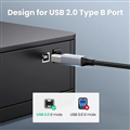 Cáp máy in USB Type-C UGREEN 80807 dài 2m màu đen