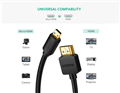 Cáp Micro HDMI sang HDMI 1.5M Ugreen 30102 chính hãng