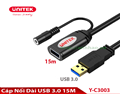 Cáp nối dài USB 3.0 15M Unitek Y-3003 - Có IC khuếch đại