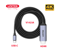 Cáp USB-C sang HDMI 4K 1.8M Unitek V1423A - Hỗ trợ 4K@60Hz, Chính hãng