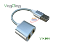 Card Sound USB 2.0 to 3.5 VK104 VegGieg chính hãng