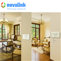 Công tắc đơn 2 chiều hạt dài Novalink A6-02-1 - màu trắng tuyết, mặt chống cháy, thiết kế cao cấp