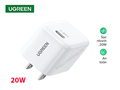 Củ sạc điện thoại nhanh USB type C công suất 20W Ugreen 10219