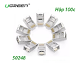 Đầu bấm mạng, hạt mạng RJ45 Cat6 bọc sắt chống nhiễu - Ugreen 50248 (hộp 100 hạt)