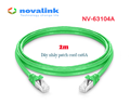 Dây mạng Patch Cord Cat6A 2m STP màu xanh Novalink NV-63104A cao cấp