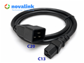Dây nguồn C13 C20 dài 1m Novalink  NV-56007A  lõi đồng 3x2.08mm, 15A, tiêu chuẩn UL