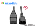 Dây nguồn C14 to C19 dài 1m 15A Novalink NV-56006A lõi đồng 3x2.08mm, chuẩn UL