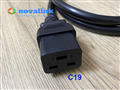 Dây nguồn C19 C20 1.5m chuyên dụng cho máy chủ, UPS, PDU | Chuẩn UL 3x2.08mm Novalink NV-56010A.