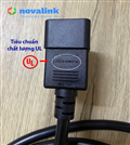 Dây nguồn C19 C20 1.5m chuyên dụng cho máy chủ, UPS, PDU | Chuẩn UL 3x2.08mm Novalink NV-56010A.