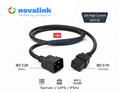 Dây nguồn C19 C20 Novalink NV-56302A dài 1.5m, dòng tải 20A dùng cho server, UPS, PDU