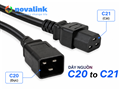 Dây nguồn C20 to C21 dài 1.5m 15A Novalink NV-56302A lõi đồng 3x2.08mm, chuẩn UL