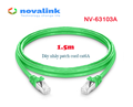 Dây nhảy Cat6A 1.5m màu xanh lá STP Novalink NV-63103A cao cấp