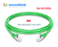 Dây nhảy mạng cat6A 3M Novalink NV-63105A - Thiết kế chống nhiễu STP cao cấp, tốc độ 10Gbps, băng thông 550Mhz