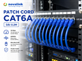 Dây nhảy mạng (Patch Cord) Cat6A 0.2m Novalink cho tủ rack server 10Gbps