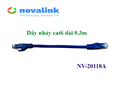 Dây nhảy Patch Cord Cat6 30cm Novalink NV-20118A - Tiết diện 24AWG, băng thông 550Mhz