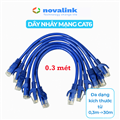 Dây nhảy Patch Cord Cat6 30cm Novalink NV-20118A - Tiết diện 24AWG, băng thông 550Mhz