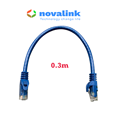 Dây nhảy Patch Cord Cat6 30cm Novalink NV-20118A - Tiết diện 24AWG, băng thông 550Mhz